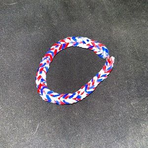 Fireworks themed loom bracelet